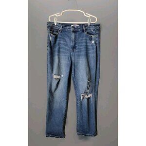 Mica Jeans 16w Distressed High Rise Straight Leg Stretch Thrashed